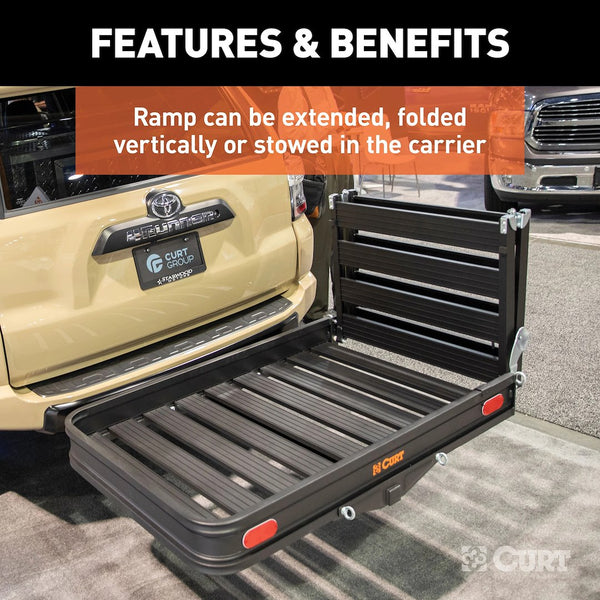 CURT Trailer Hitch Cargo Carrier With Ramp (MPN: 18112)