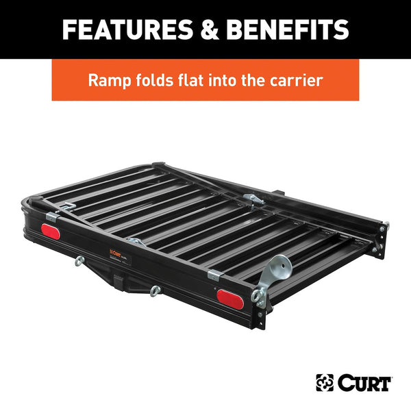 CURT Trailer Hitch Cargo Carrier With Ramp (MPN: 18112)