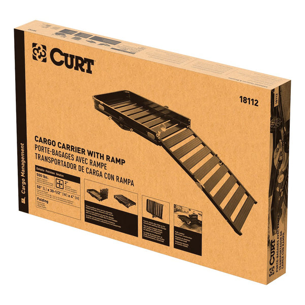 CURT Trailer Hitch Cargo Carrier With Ramp (MPN: 18112)