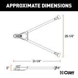 CURT Adjustable Tow Bar (MPN: 19745)