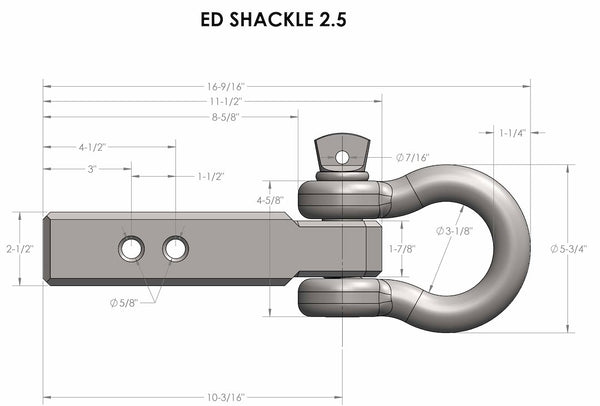 Bulletproof Hitches D-Ring Shackle (MPN: ED25SHACKLE)