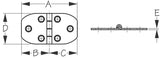 Sea-Dog Corporation Boat Door Hinge (MPN: 201030-1)