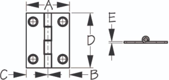 Sea Dog Butt Hinge (MPN: 201070-1)