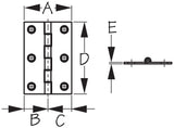 Sea Dog Butt Hinge (MPN: 201081-1)