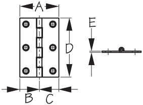 Sea Dog Butt Hinge (MPN: 201081-1)