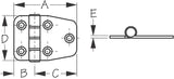 Sea Dog Short Side Door Hinge (MPN: 201510-1)