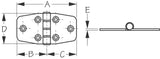 Sea-Dog Boat Door Hinge (MPN: 201530-1)