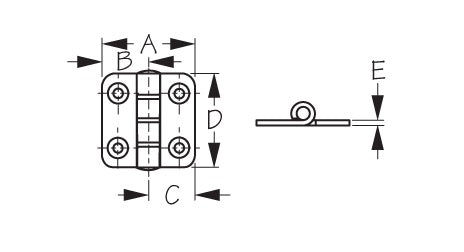 Sea Dog Butt Hinge (MPN: 201580-1)