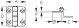 Sea Dog Offset Butt Hinge (MPN: 201590-1)