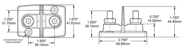 Blue Sea Systems Busbar Stud (MPN: 2016-BSS)