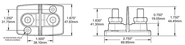 Blue Sea Busbar Stud (MPN: 2017-BSS)