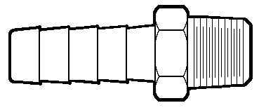 Anderson Fittings Adapter Fitting (MPN: 201A-4B)