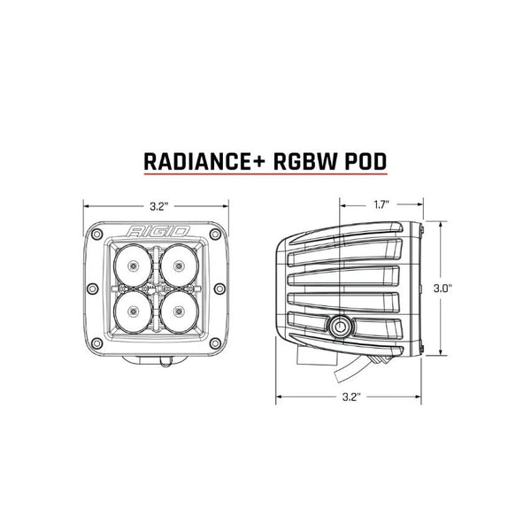 Rigid Radiance Plus RGBW Pod Lights (MPN: 202053)