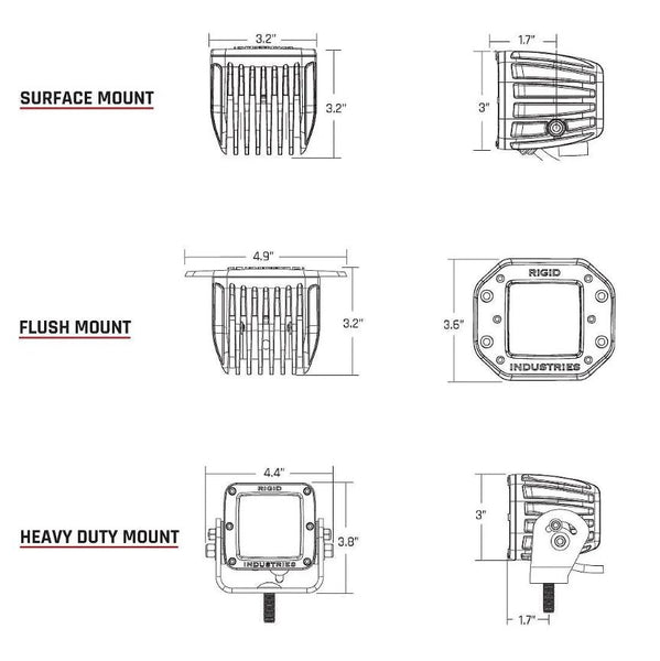 Rigid D-Series LED Driving Fog Light (MPN: 202513)