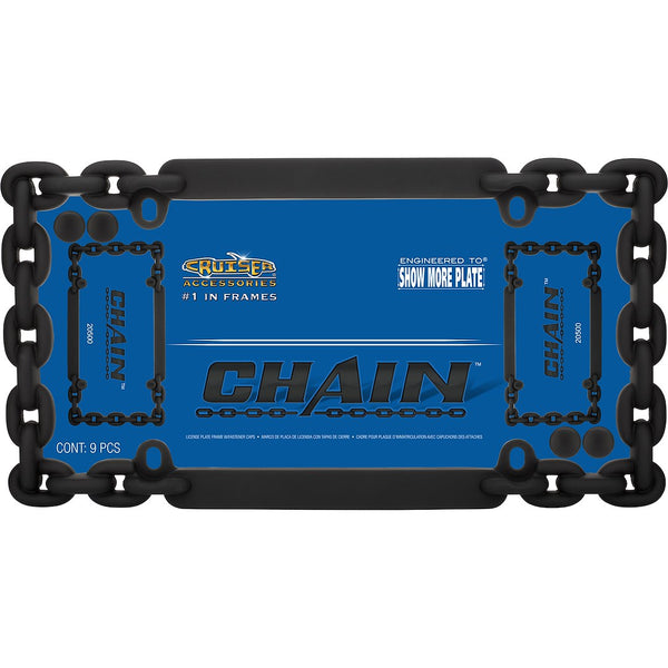 Cruiser Matte Black Chain Link License Plate Frame (MPN: 20500)