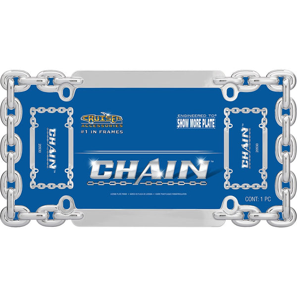 Cruiser Accessories Chrome Chain License Plate Frame (MPN: 20530)