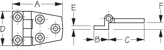 Sea Dog Offset Door Hinge (MPN: 205350-1)