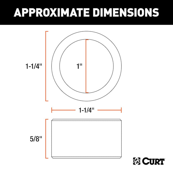 CURT Trailer Hitch Ball Shank Reducer (MPN: 21200)