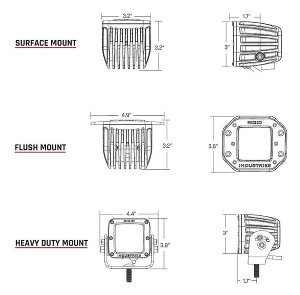 Rigid Lighting D-Series Midnight Edition Fog Light (MPN: 212213BLK)