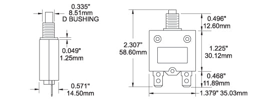Blue Sea Circuit Breaker (MPN: 2137-BSS)