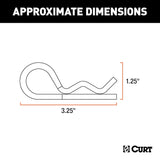 CURT Trailer Hitch Pin Clip Set (MPN: 21602)