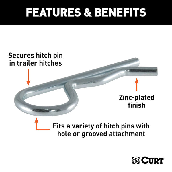 CURT Trailer Hitch Pin Clip Set (MPN: 21602)