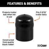 CURT Trailer Hitch Ball Cover (MPN: 21811)