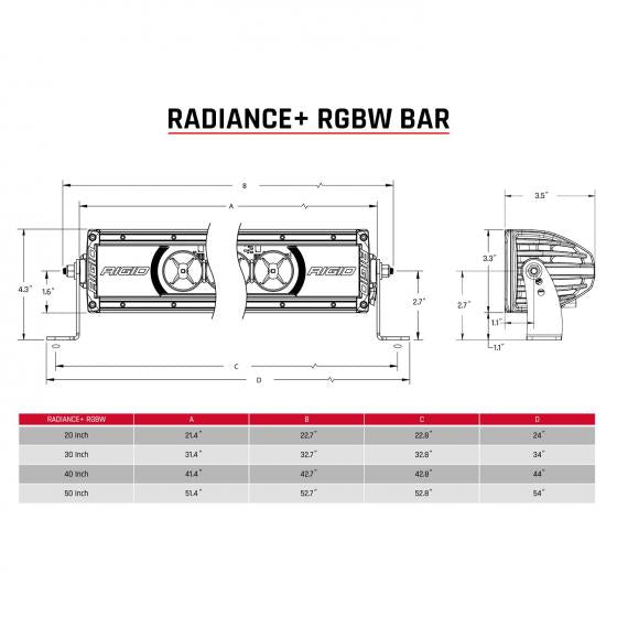 Rigid Radiance Plus LED Light Bar (MPN: 220053)