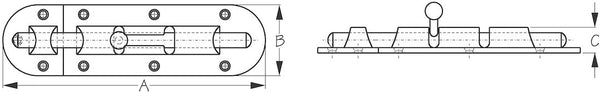 Sea Dog Heavy Duty Barrel Bolt (MPN: 221243-1)