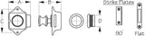 Sea Dog Push Button Rim Latch (MPN: 225300-1)