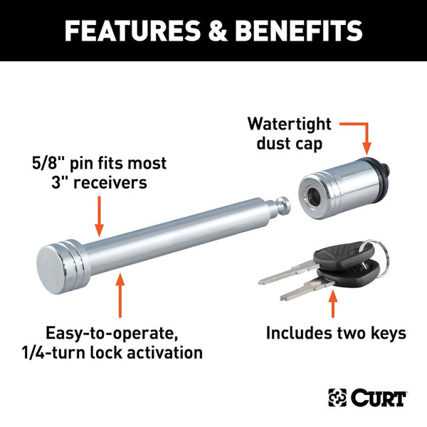 CURT Trailer Hitch Lock (MPN: 23025)