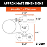 CURT Universal Tri Ball Trailer Coupler Lock (MPN: 23082)