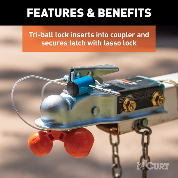 CURT Universal Tri Ball Trailer Coupler Lock (MPN: 23082)