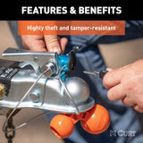 CURT Universal Tri Ball Trailer Coupler Lock (MPN: 23082)