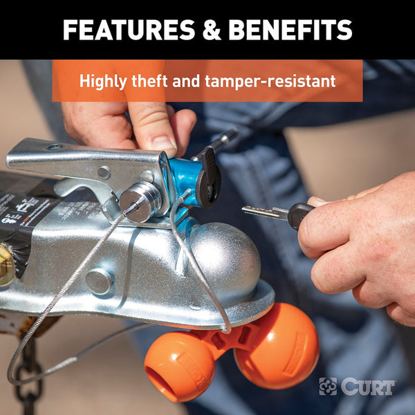 CURT Universal Tri Ball Trailer Coupler Lock (MPN: 23082)