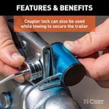 CURT Universal Tri Ball Trailer Coupler Lock (MPN: 23082)