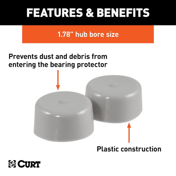 CURT Trailer Wheel Bearing Dust Cap (MPN: 23178)