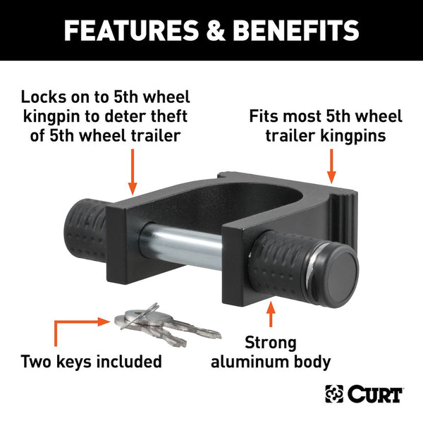 CURT Fifth Wheel Trailer Hitch King Pin Lock (MPN: 23255)