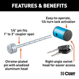 CURT Trailer Coupler Lock (MPN: 23503)