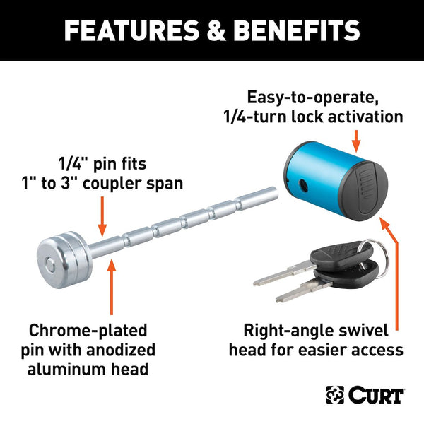 CURT Trailer Coupler Lock (MPN: 23503)