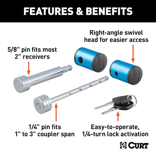 CURT Trailer Coupler Lock System (MPN: 23505)