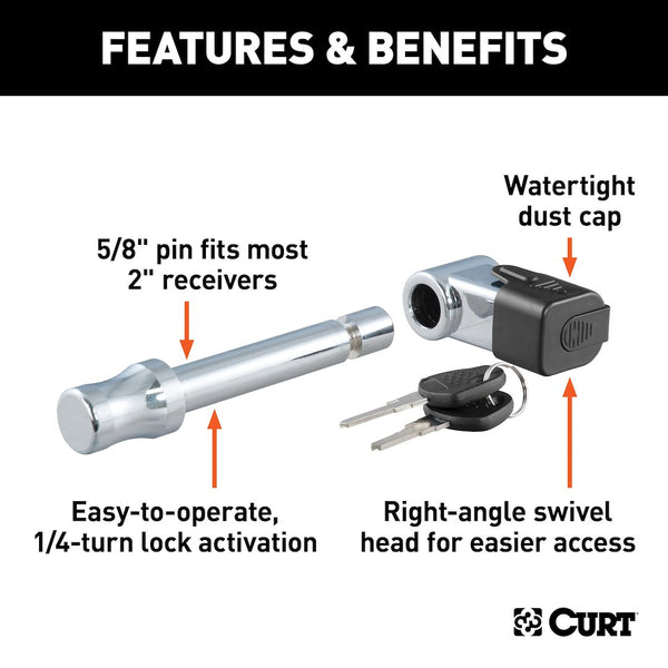 CURT Trailer Hitch Lock (MPN: 23510)
