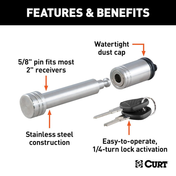 CURT Trailer Hitch Lock (MPN: 23516)