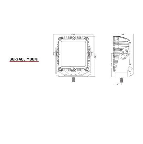Rigid Q-Series Pro Amber LED Light (MPN: 244293)