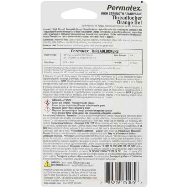 Permatex High Strength Removable Threadlocker (MPN: 25005)