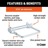 CURT Trailer Coupler Safety Pin Clip (MPN: 25011)