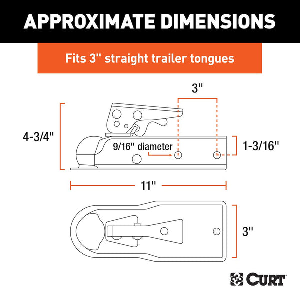 CURT Trailer Coupler Class III (MPN: 25100)