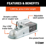 CURT Trailer Coupler Class I (MPN: 25128)