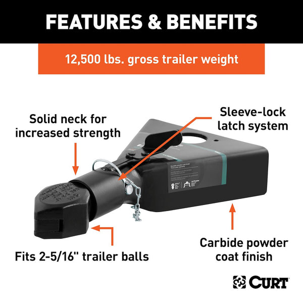 Curt A-Frame Trailer Coupler (MPN: 25227)