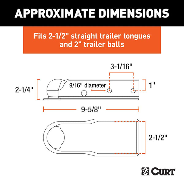 CURT QuickPin Trailer Coupler (MPN: 25471)